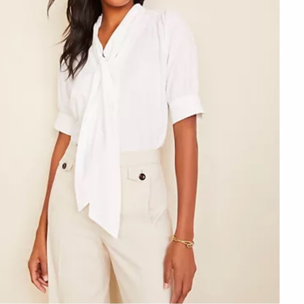 New Ann Taylor Cotton Short Sleeve Top S
